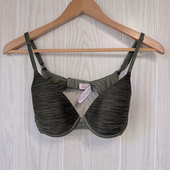 Victoria’s Secret Uplift Semi Demi Bra 34C Olive Black LNC - Picture 1 of 4